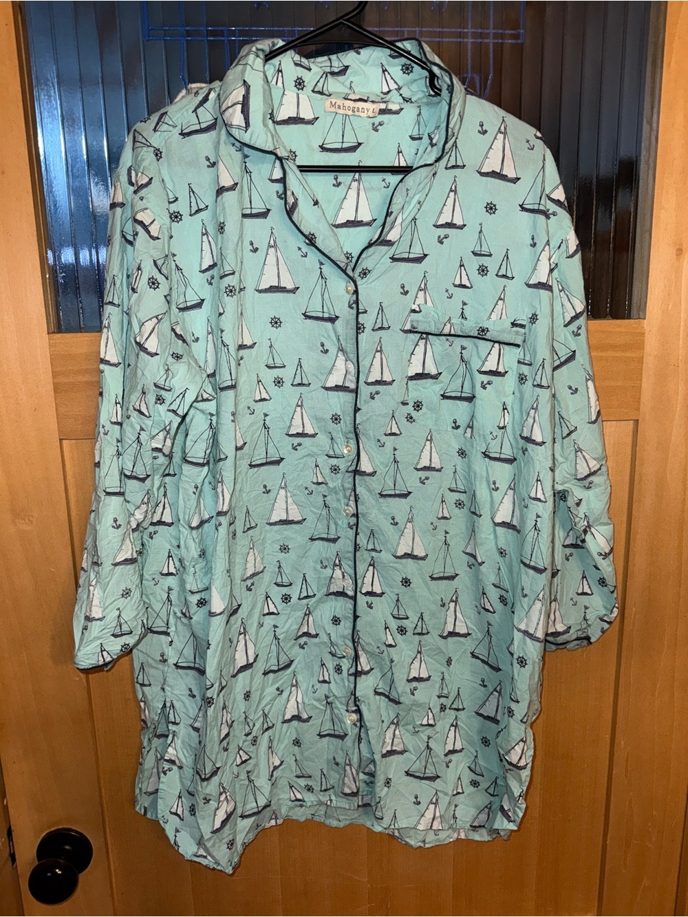 Mahogany Night Gown Ships -cotton-size Large
